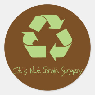 Recycle, es ist einfach runder aufkleber