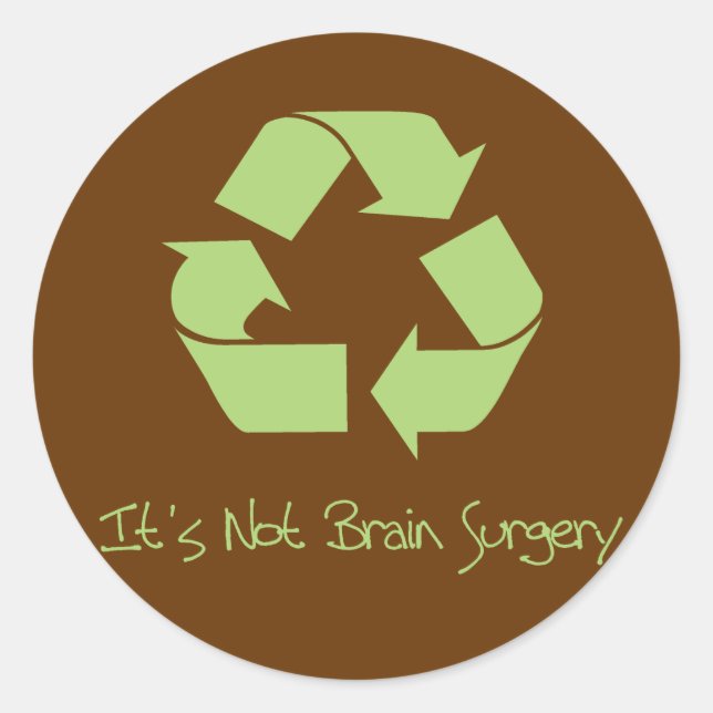 Recycle, es ist einfach runder aufkleber (Vorderseite)