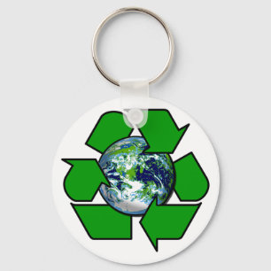 Recycle für den Planeten Erde Schlüsselanhänger