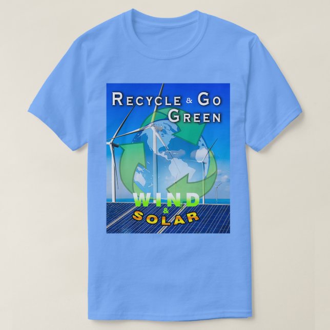 Recycle GO GRÜNER WIND UND SOLAR T-Shirt (Design vorne)