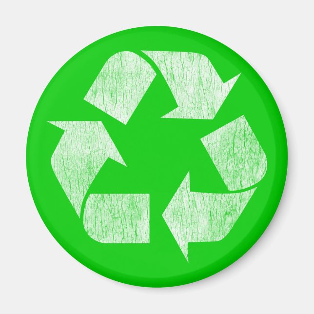 Recycle - Grün gehen Magnet (Vorne)