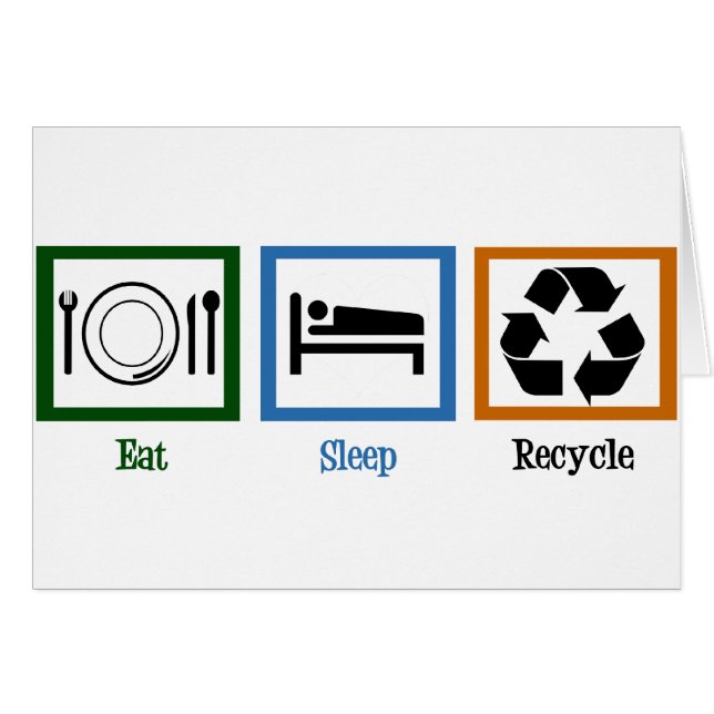 Recycle-Karte essen (Vorderseite (Horizontal))