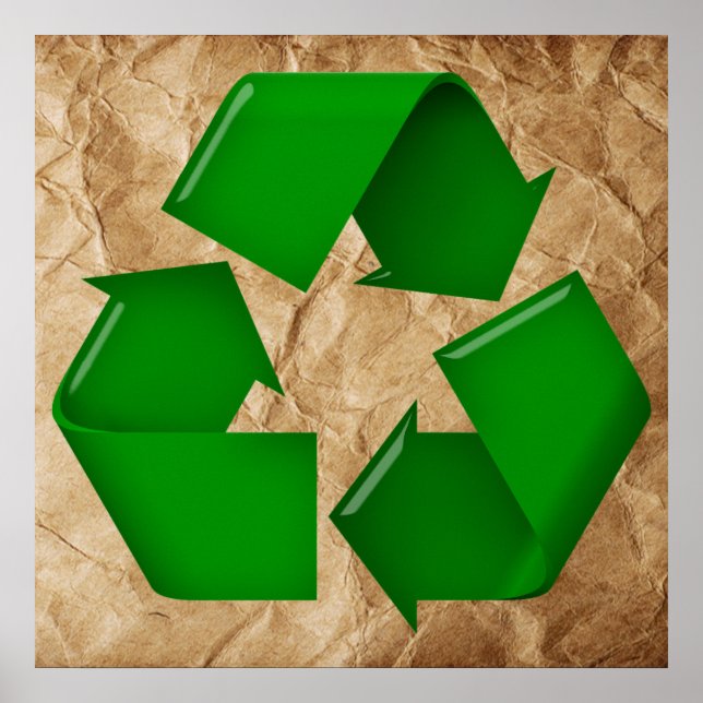 Recycle - Krummpapier Poster (Vorne)