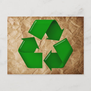 Recycle - Krummpapier Postkarte