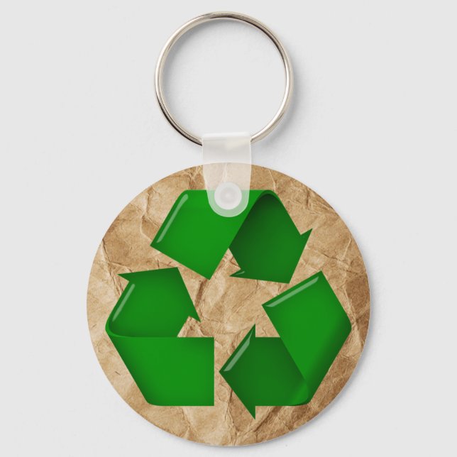 Recycle - Krummpapier Schlüsselanhänger (Vorderseite)