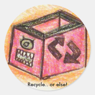 Recycle.. oder sonst! runder aufkleber