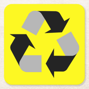 Recycle Rechteckiger Pappuntersetzer