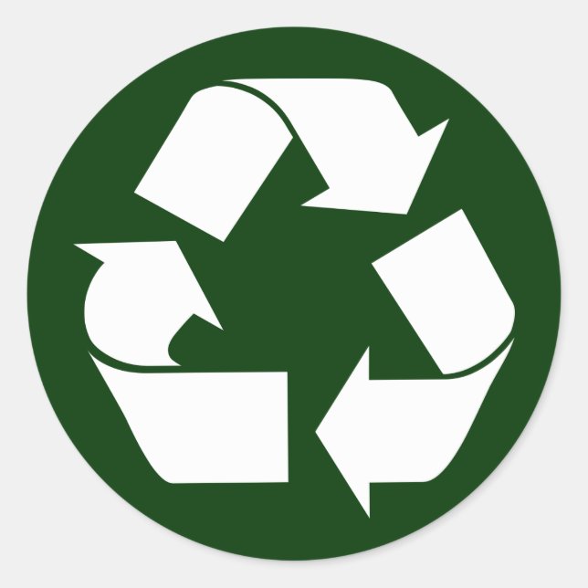 recycle runder aufkleber (Vorderseite)