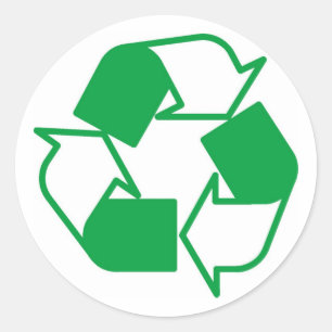 Recycle Runder Aufkleber