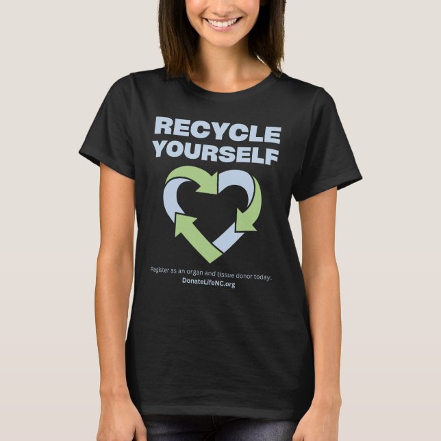 RECYCLE SICH SELBST - FRAUEN (SCHWARZ) T-Shirt (Vorderseite)