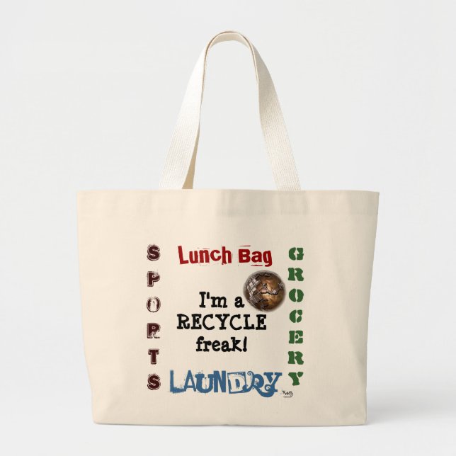 Recycle Tote Bag Jumbo Stoffbeutel (Vorne)