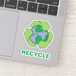Recycle, um den Planeten Erde Vinyl Retten Aufkleber