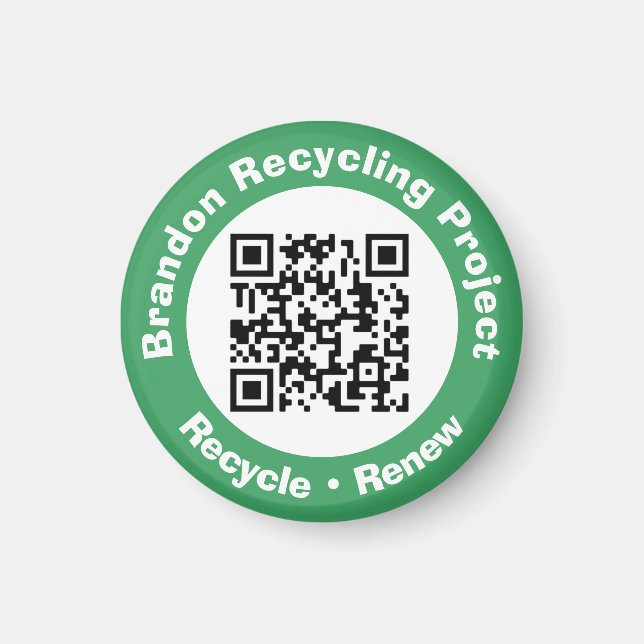 Recycle von Projekt QR Code Recycle & Erneuerung. Magnet (Vorne)