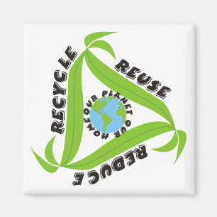 Recycle, Wiederverwendung, Reduzierung von Magnete