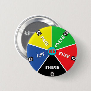 Recycle, Wiederverwendung, ReFuse, Rethink - Rette Button