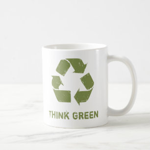 RecycleLogo, denke ökologisch Tasse