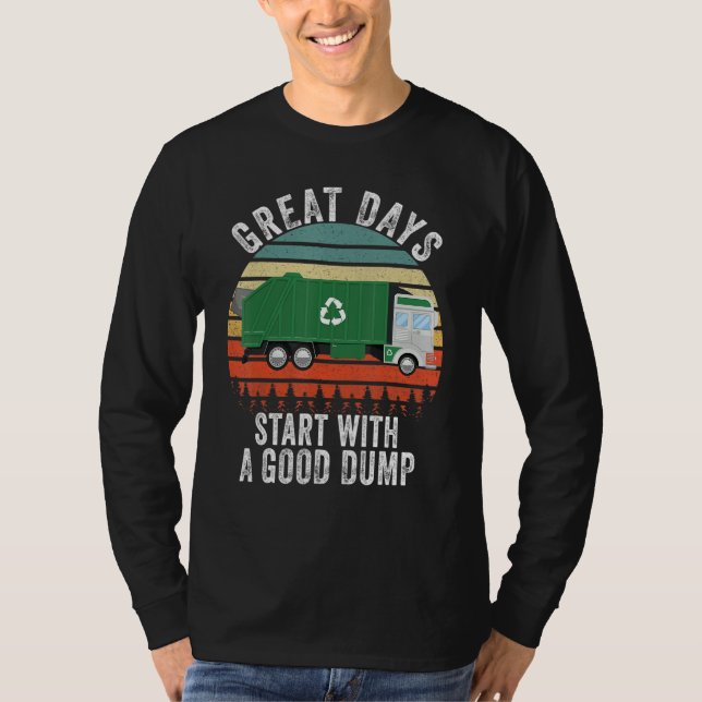 Recycling Garbage Truck Trash Collector  Recycling T-Shirt (Vorderseite)