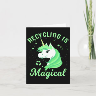 Recycling ist magisches Einhorn-Erdtag-T-Shirt  Karte