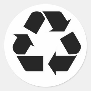 Recycling Runder Aufkleber