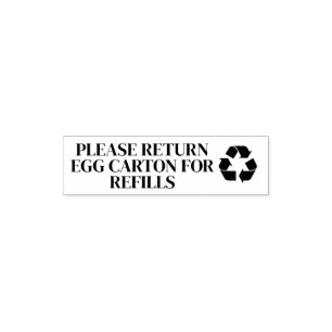 Recycling-Symbol Bitte geben Sie den Karton Eier Permastempel