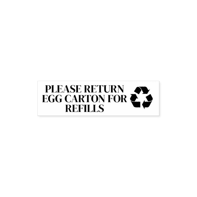 Recycling-Symbol Bitte geben Sie den Karton Eier  Permastempel (Design)