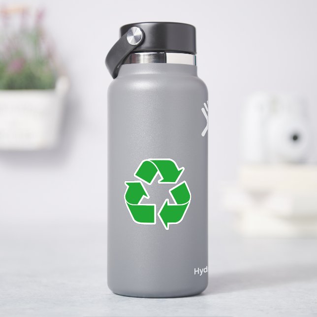 Recycling-Symbol - Grün Aufkleber (HydroFlask)