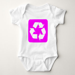 Recycling-Symbol - Magenta Baby Strampler