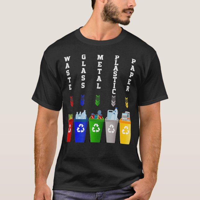 Recycling Trash  Sorting bins  T-Shirt (Vorderseite)