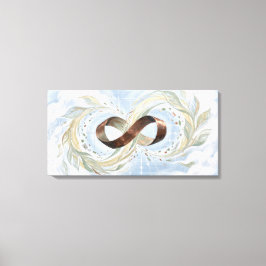Recycling-Unendlichkeit-Kunst. Zero-Waste-Abstrakt Leinwanddruck