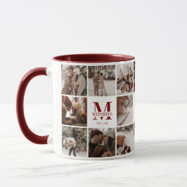 Red 18 Foto Collage Moderne Familie Personalisiert Tasse