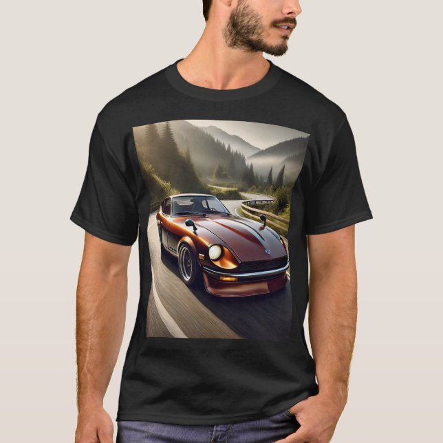 Red 1972 Datsun 240Z nissan japan japanese Car T-Shirt (Vorderseite)