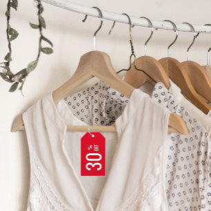 Red 30 % Rabatt Verkaufspreis Produkt Tag Geschenkanhänger