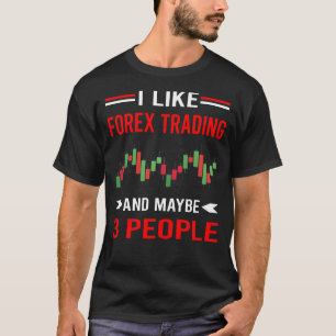 Red 3 People Forex Trading T-Shirt