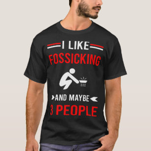 Red 3 People Fossicking Fossics T-Shirt