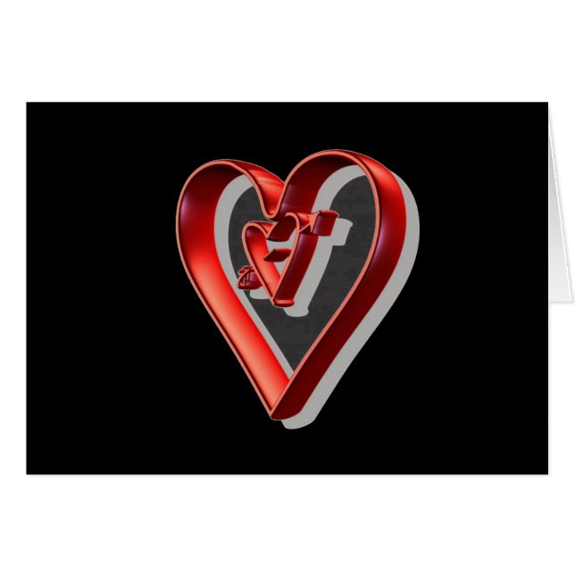 Red 3D Hearts (Vorderseite (Horizontal))