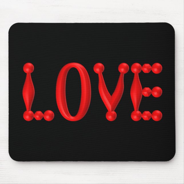 Red 3D-LIEBE Mousepad (Vorne)