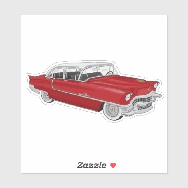 red 50´s Cadillac Aufkleber (Blatt)