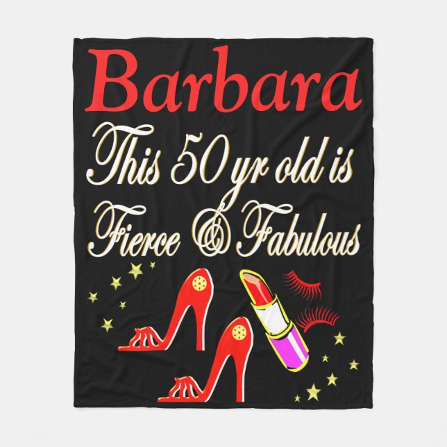RED 50 UND FABULOUS PERSONALISIERT FLEECE BLANKET (Vorderseite)
