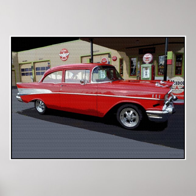 Red '57 Classic 34 x 24 Poster (Vorne)
