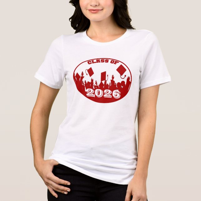 RED Abschluss Class Insert Current Year Tshirt (Vorderseite)