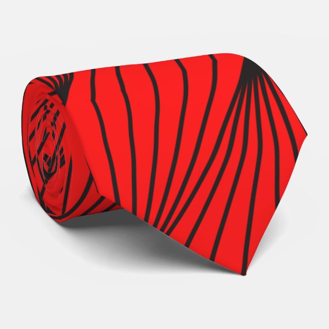 Red Abstrakt Classic Krawatte (Gerollt)