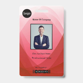 Red Abstrakt Employee Foto Identification ID Ausweis