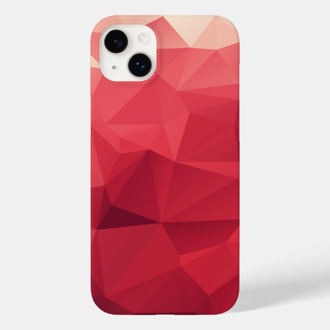 Red Abstrakt Geometric Case-Mate iPhone Hülle (Rückseite)
