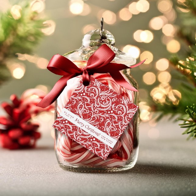 Red Abstrakt Snowflake Pattern#10 ID1009 Geschenkanhänger (Von Creator hochgeladen)