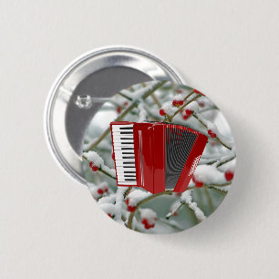 Red Accordion - Berries im Schnee, Button