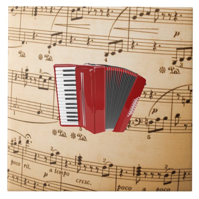 Red Accordion Fliese (Vorderseite)