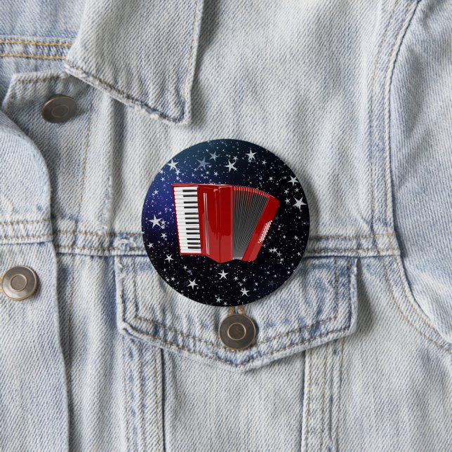 Red Accordion on Night Sky Button (Beispiel)