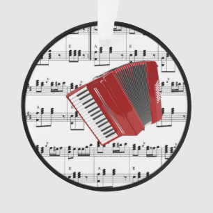 Red Accordion, populäres Design, Ornament
