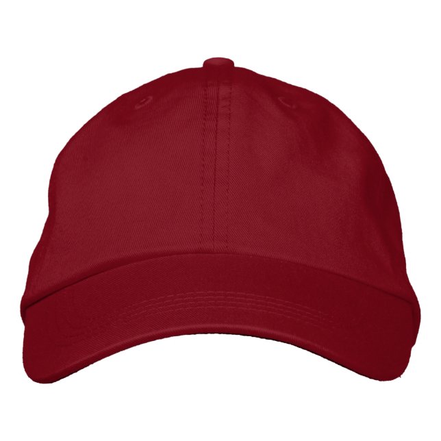 Red Adjusted Cap Bestickte Baseballkappe (Vorderseite)