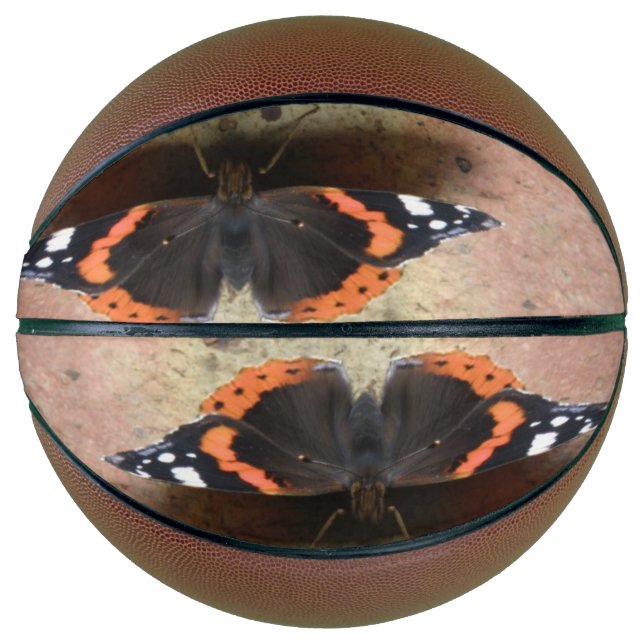 Red Admiral Butterfly Basketballs (Vorderseite)